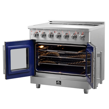 Forno Massimo, cuisinière électrique indépendante de 36 pouces à double porte française, four à convection vraie - Forno Appliances