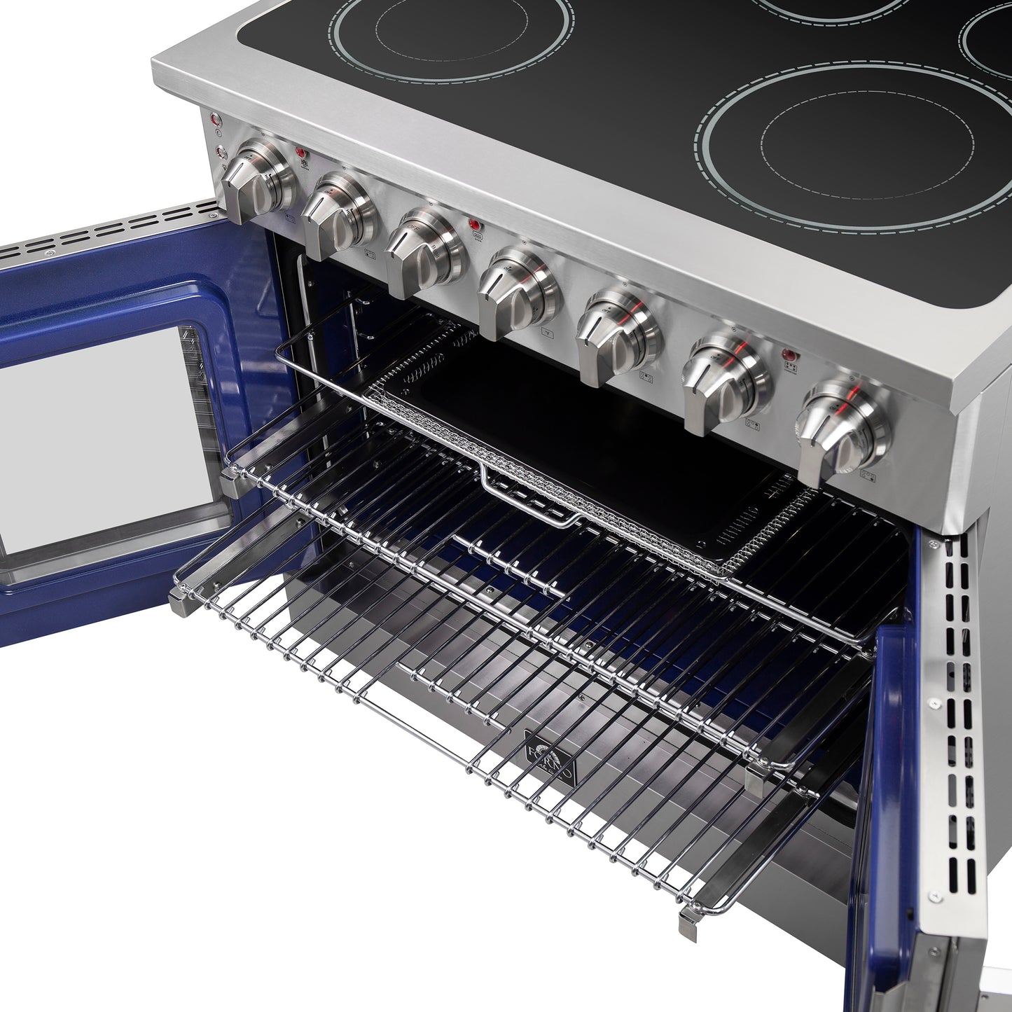 Cuisinière électrique autonome Forno Massimo de 36 pouces avec portes françaises, four à convection véritable - Forno Appliances
