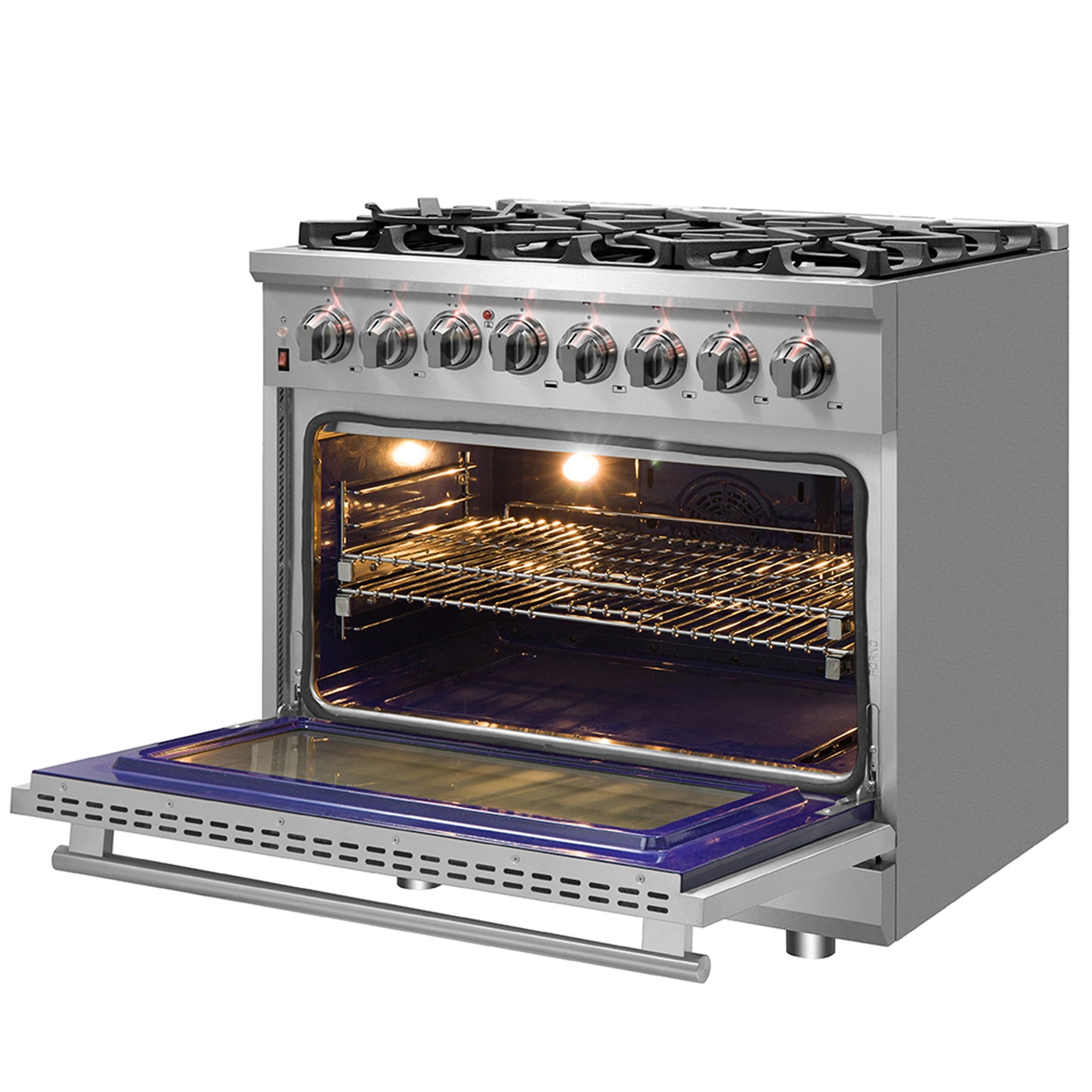 Forno Massimo 36-Inch Freestanding Dual Fuel Range, 6 Burners, Double Convection Ovens - Forno Appliances