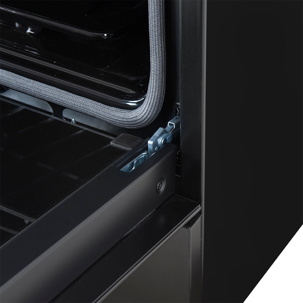 Forno Leonardo Espresso 30-Inch Black Gas Range, 5 Burners, 39,500 BTU, 5 cu.ft Convection Oven - Forno Appliances