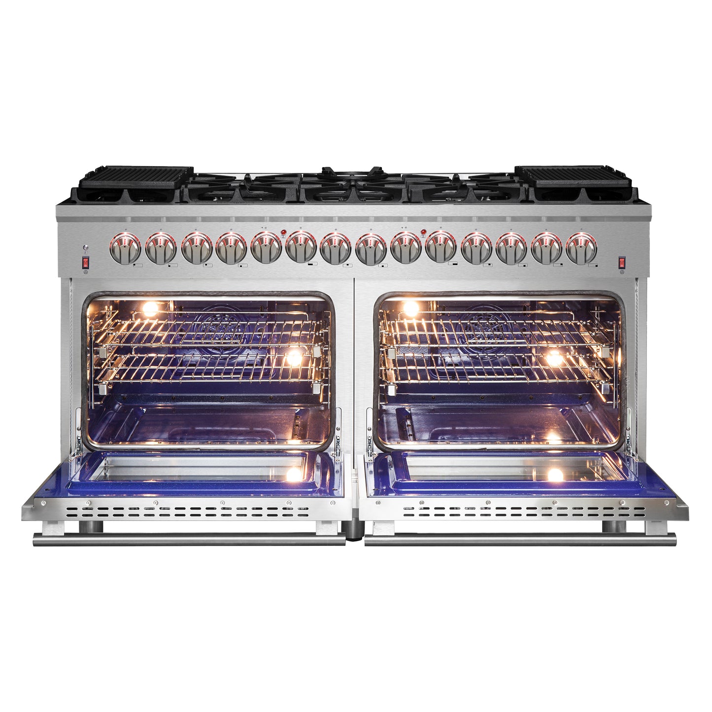 Forno Massimo 60-Inch Freestanding Dual Fuel Range, 10 Burners, Double Convection Ovens - Forno Appliances