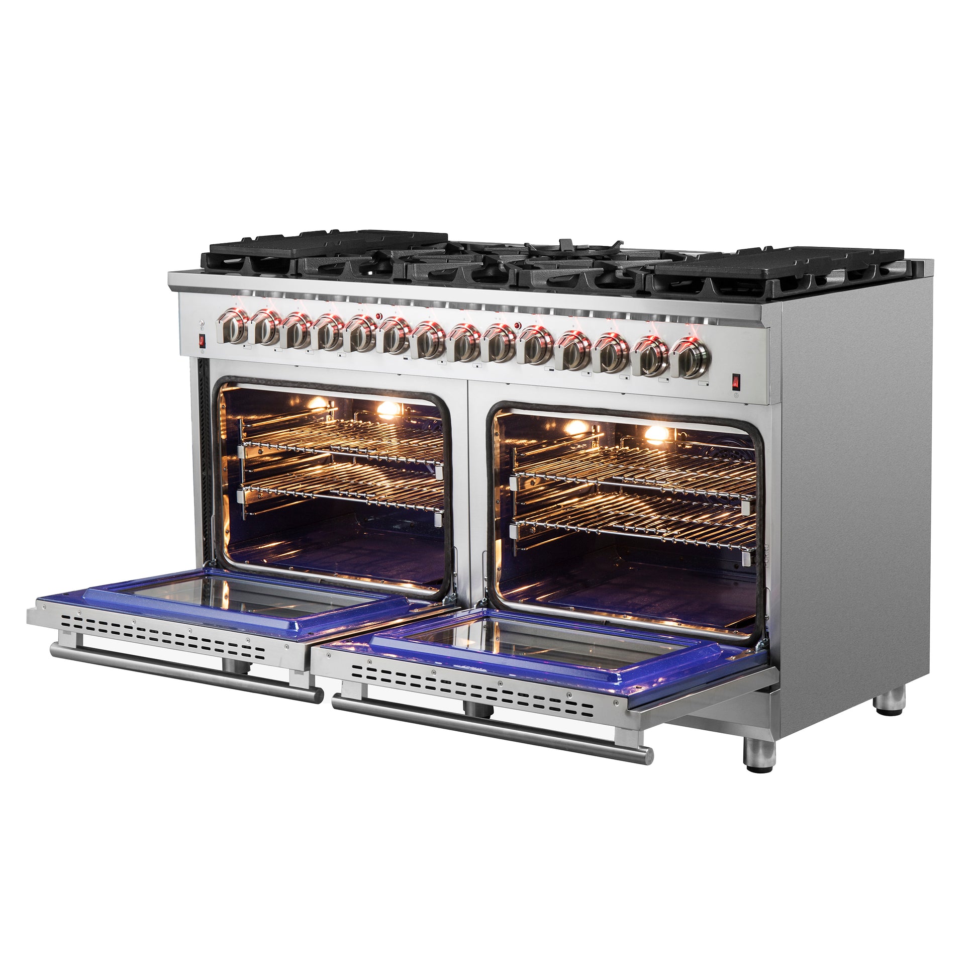 Forno Massimo 60-Inch Freestanding Dual Fuel Range, 10 Burners, Double Convection Ovens - Forno Appliances