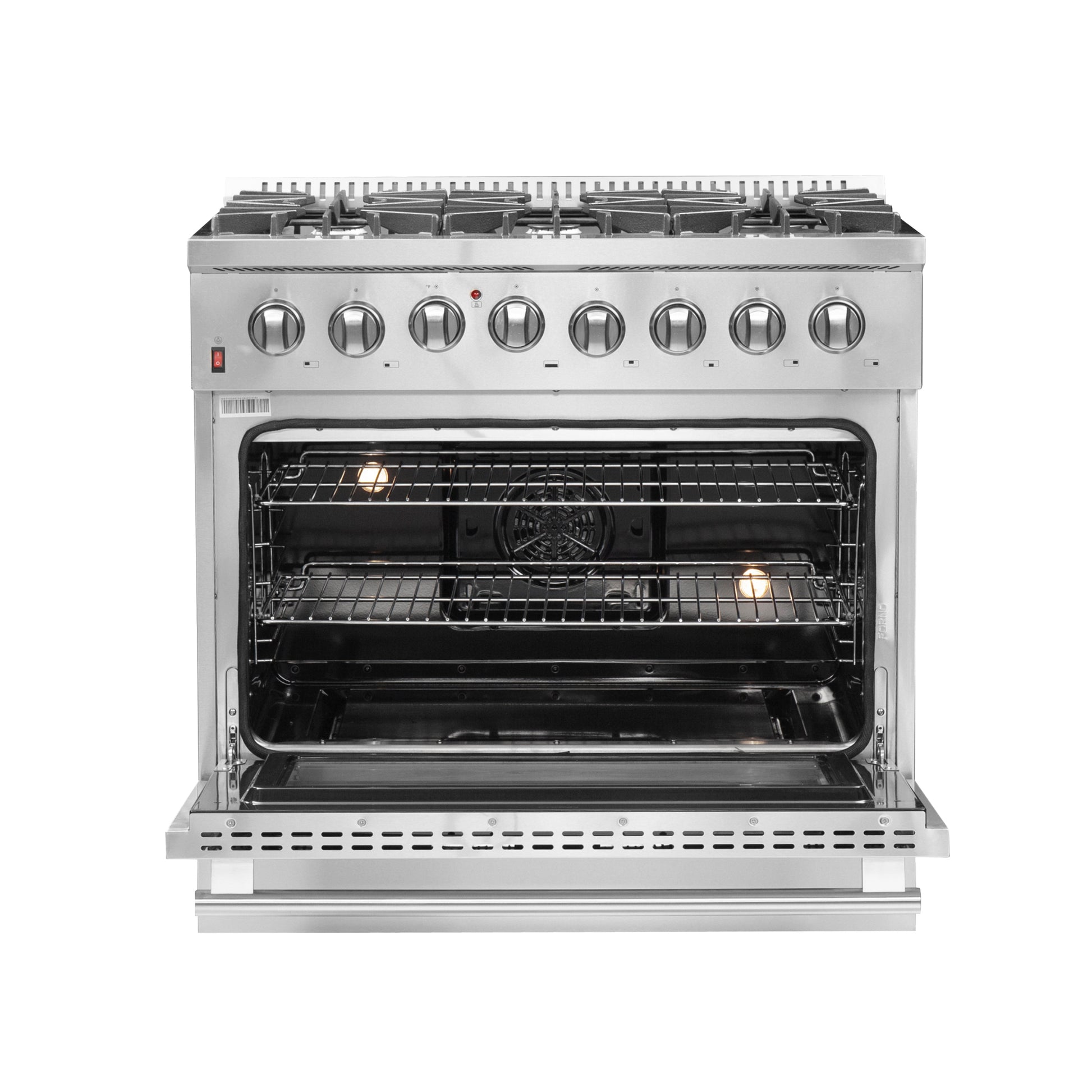 Forno Galiano 36-Inch Freestanding Dual Fuel Range, 6 Burners, Double Convection Ovens - Forno Appliances