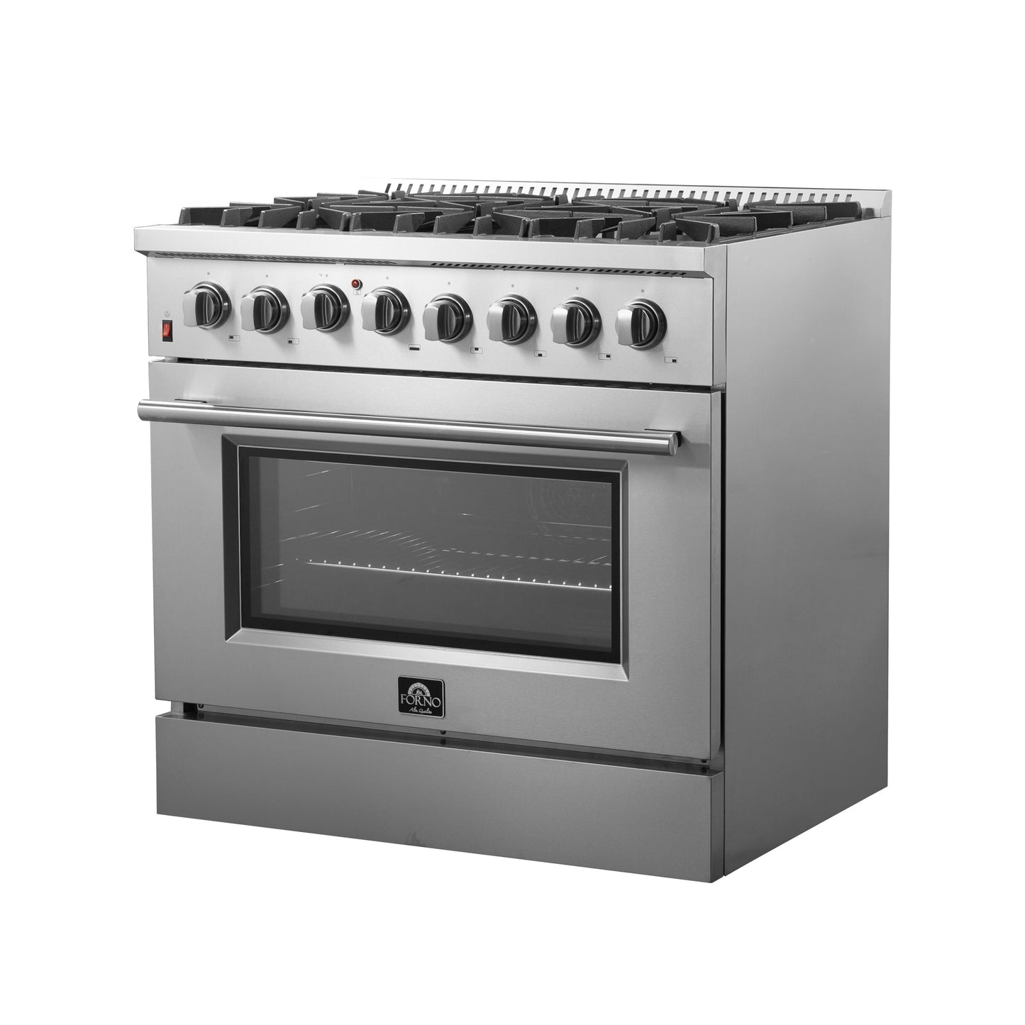 Forno Galiano 36-Inch Freestanding Dual Fuel Range, 6 Burners, Double Convection Ovens - Forno Appliances