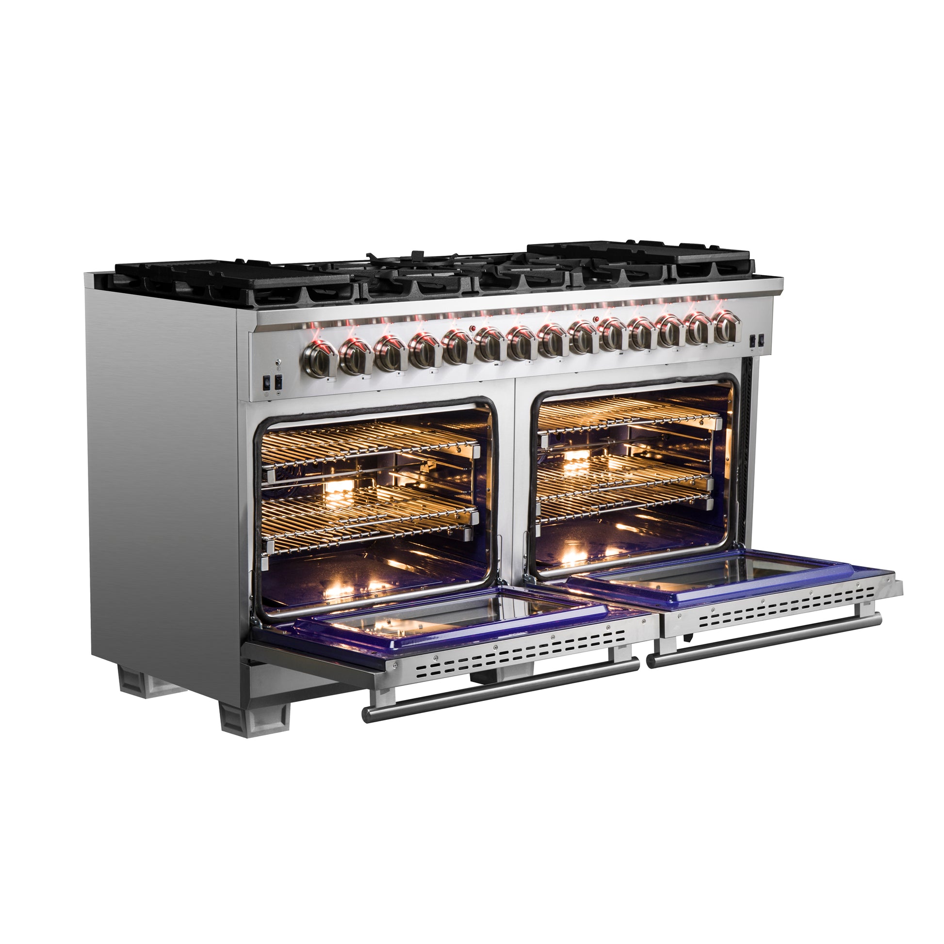 Forno Capriasca 60-Inch Freestanding Dual Fuel Range, 10 Burners, True Convection Oven - Forno Appliances