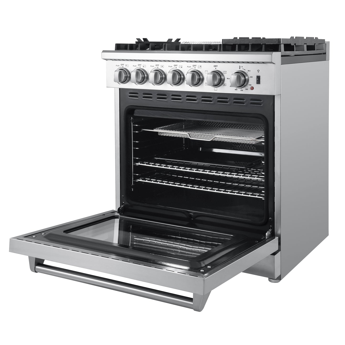 Forno Lazio 30-Inch Freestanding Dual Fuel Range, 4 Burners, True Convection Oven - Forno Appliances