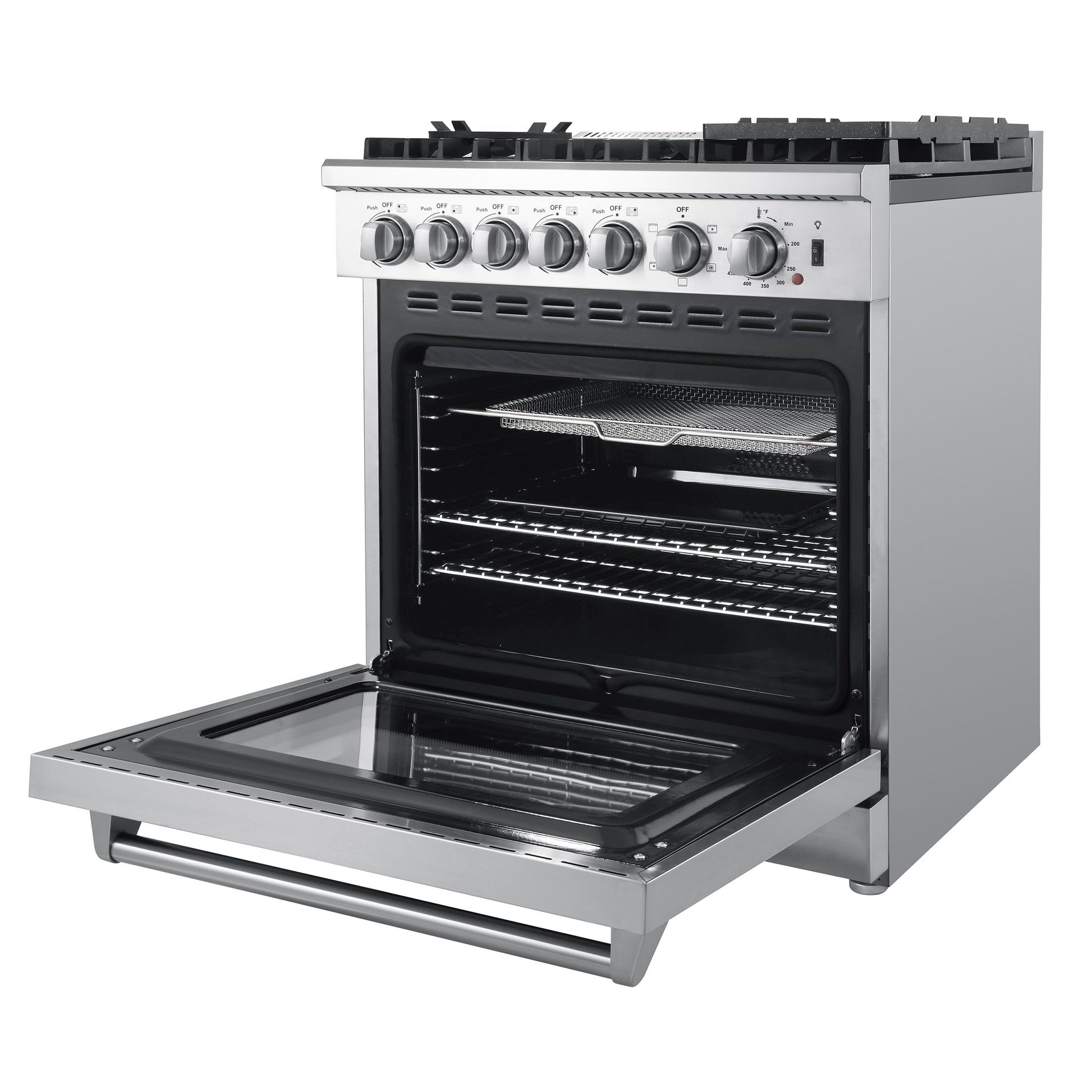 Forno Lazio 30-Inch Freestanding Dual Fuel Range, 4 Burners, True Convection Oven - Forno Appliances