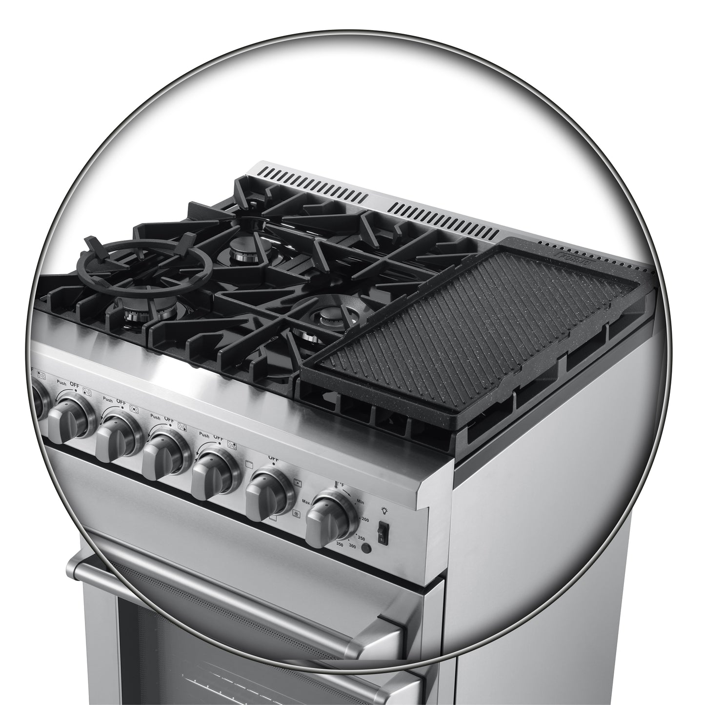Forno Lazio 30-Inch Freestanding Dual Fuel Range, 4 Burners, True Convection Oven - Forno Appliances