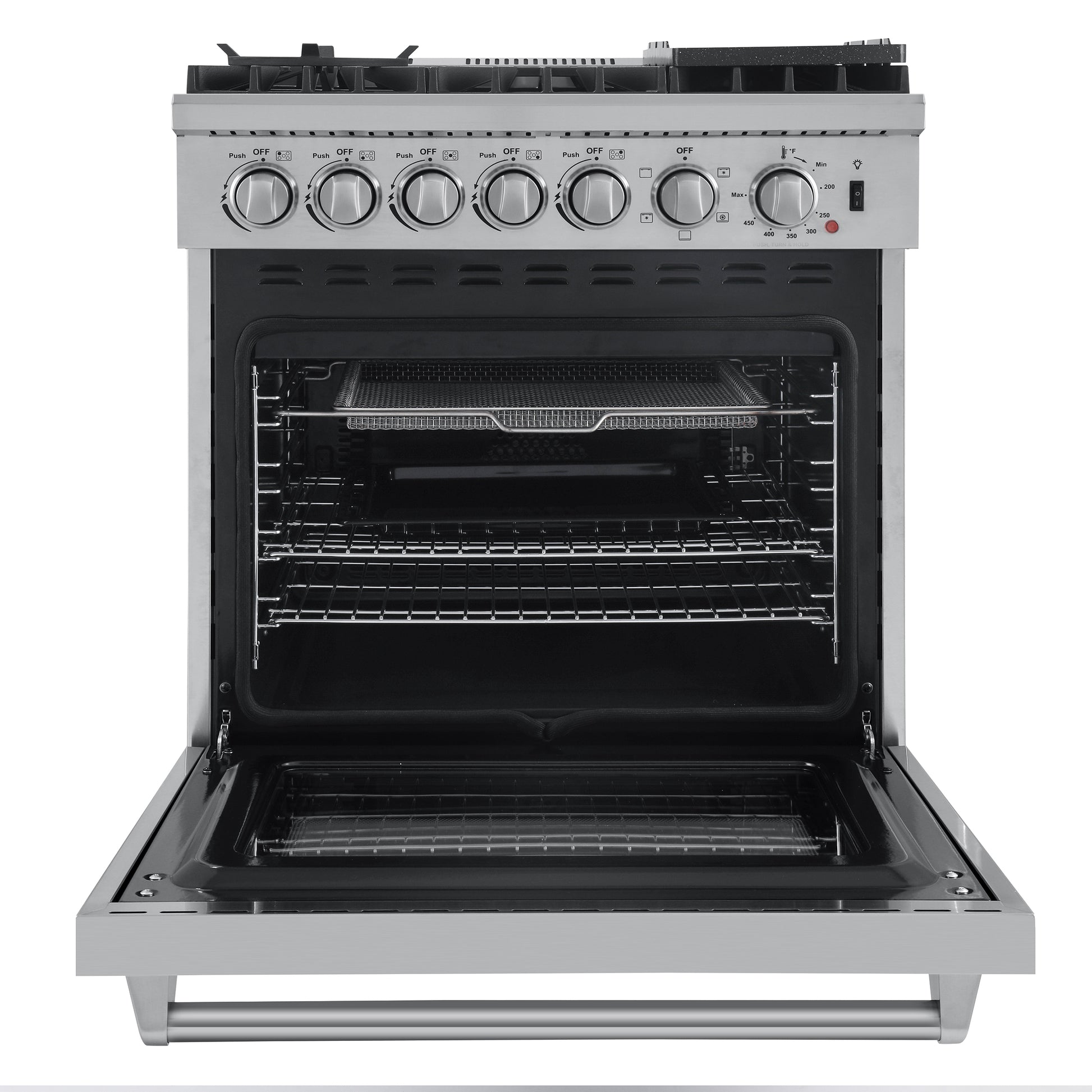 Forno Lazio 30-Inch Freestanding Dual Fuel Range, 4 Burners, True Convection Oven - Forno Appliances