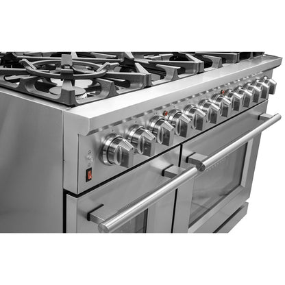Forno Massimo 48-Inch Freestanding Gas Range, 8 Burners, True Convection Oven - Forno Appliances