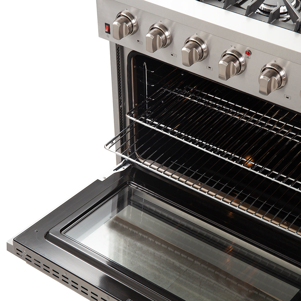 FORNO Premium 3-Piece Kitchen Bundle - Galiano 36" Gas Range, 36" French Door Refrigerator, 24" Built-In Dishwasher - FBDL-004-01CAUS - Forno Appliances