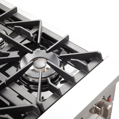 Forno Galiano 36-Inch Freestanding Gas Range, Stainless Steel, 6 Burners, Energy Efficient - Forno Appliances