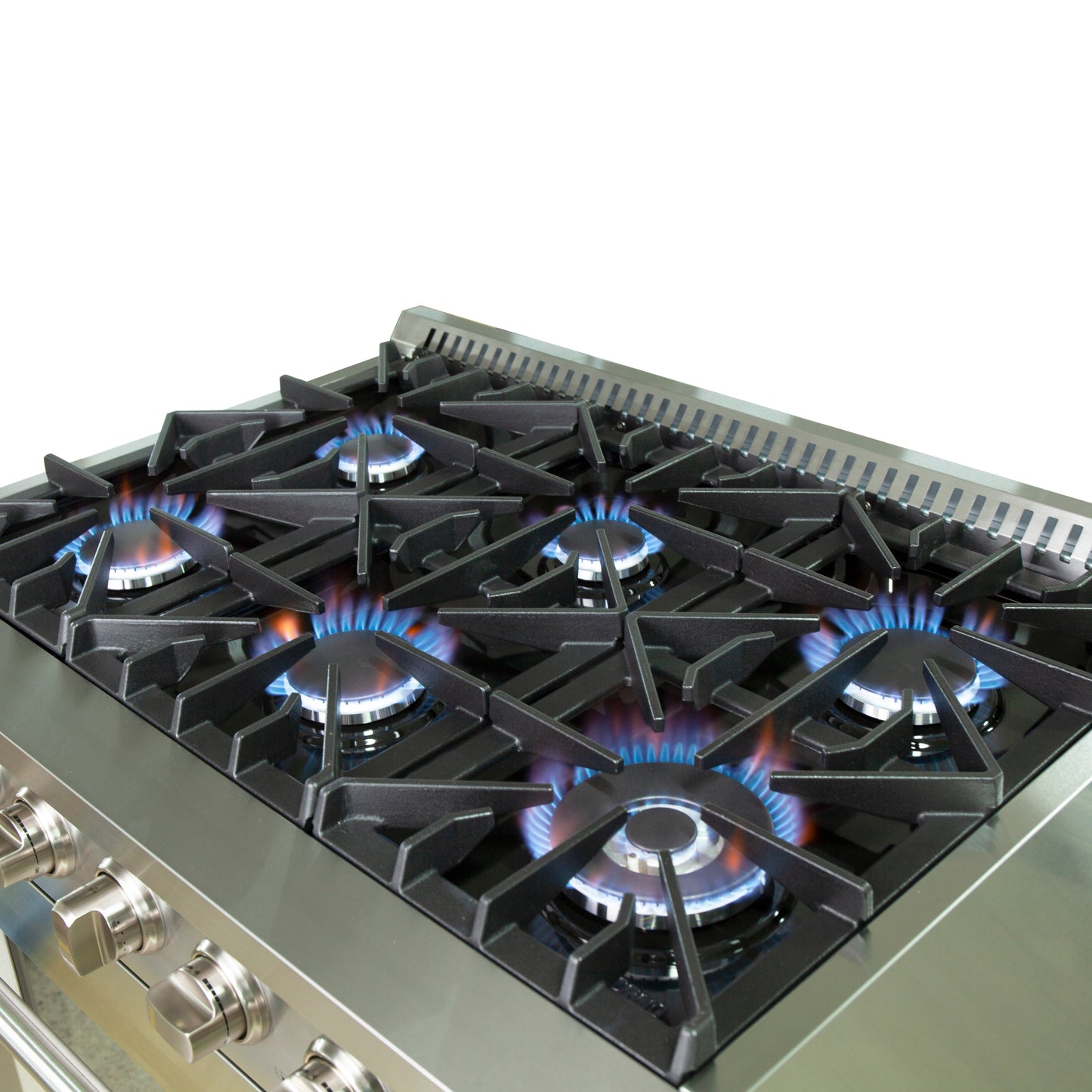 Forno Galiano 36-Inch Freestanding Gas Range, Stainless Steel, 6 Burners, Energy Efficient - Forno Appliances