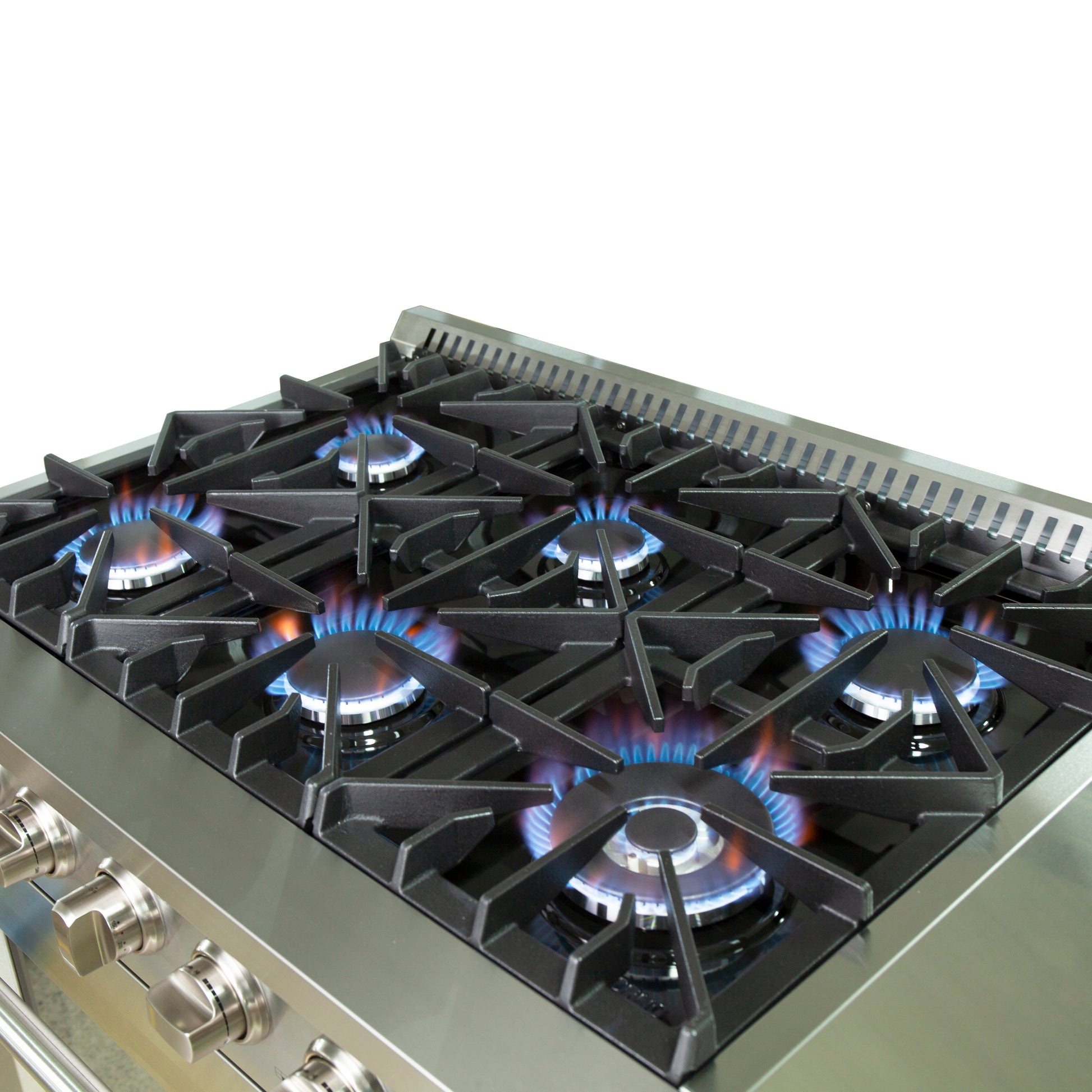 Forno Galiano 36-Inch Freestanding Gas Range, Stainless Steel, 6 Burners, Energy Efficient - Forno Appliances