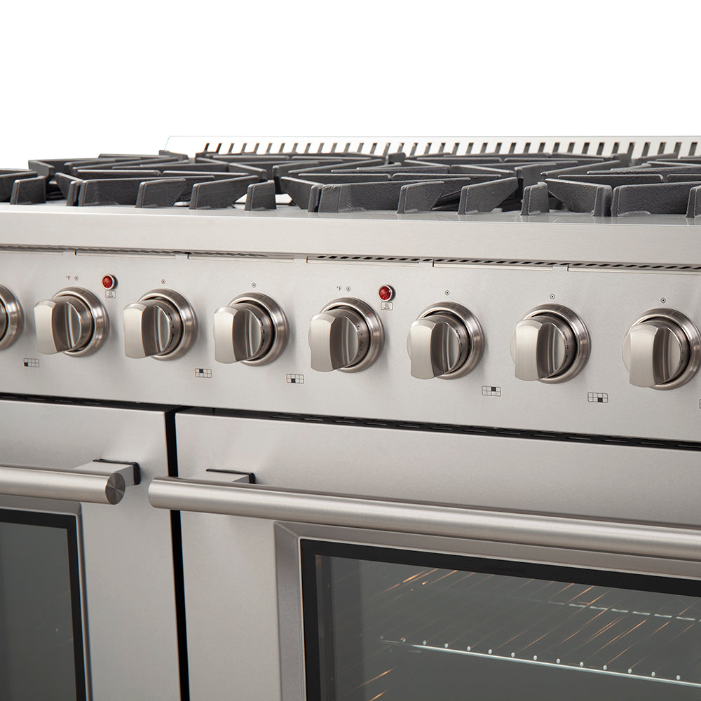 FORNO Premium 2-Piece Kitchen Bundle - Galiano 48" Gas Range, 60" Side-by-Side Refrigerator - FBDL-005-01CAUS - Forno Appliances