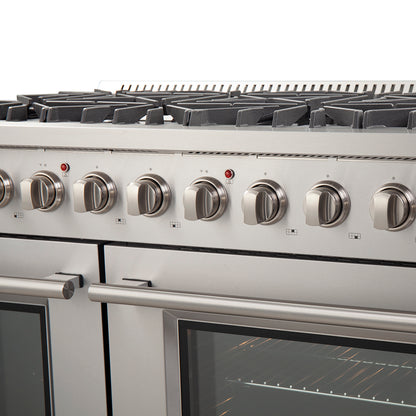 FORNO Premium 2-Piece Kitchen Bundle - Galiano 48" Gas Range, 60" Side-by-Side Refrigerator - FBDL-005-01CAUS - Forno Appliances