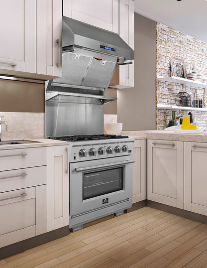 Forno Capriasca cuisinière à gaz indépendante 30 pouces, 4 brûleurs, four à convection véritable - Forno Appliances