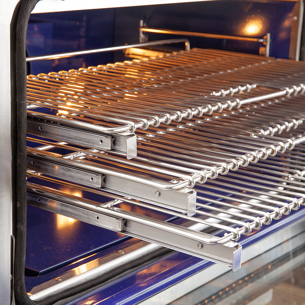 Cuisinière à gaz Forno Capriasca de 36 pouces, acier inoxydable, 6 brûleurs en laiton, 120 000 BTU, four à convection, économe en énergie