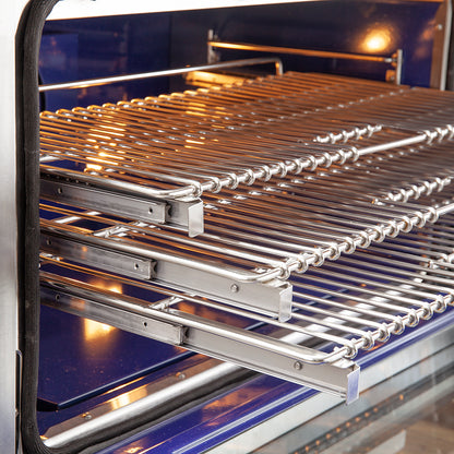 FORNO Ensemble cuisine premium 2 pièces - cuisinière Capriasca 36" en acier inoxydable, réfrigérateur côte à côte Salerno 36" en acier inoxydable 20 pi³ - FBDL-019-02CAUS - Forno Appliances