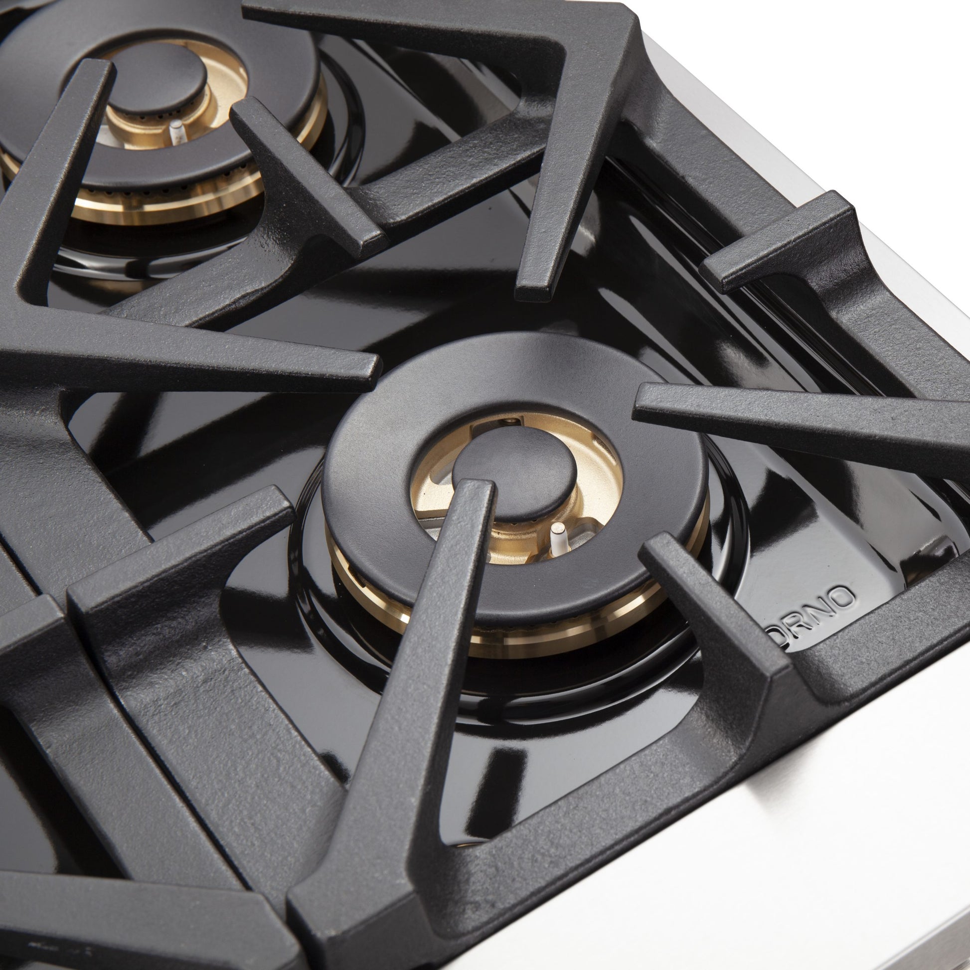 Cuisinière à gaz autoportante Forno Capriasca de 60 pouces, 10 brûleurs, vrai four à convection - Forno Appliances