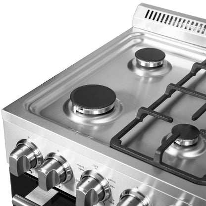 Cuisinière à gaz autoportante Forno Lamazze de 20 pouces, conception compacte, économe en énergie