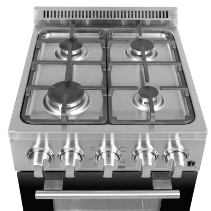 Cuisinière à gaz autoportante Forno Lamazze de 20 pouces, conception compacte, économe en énergie