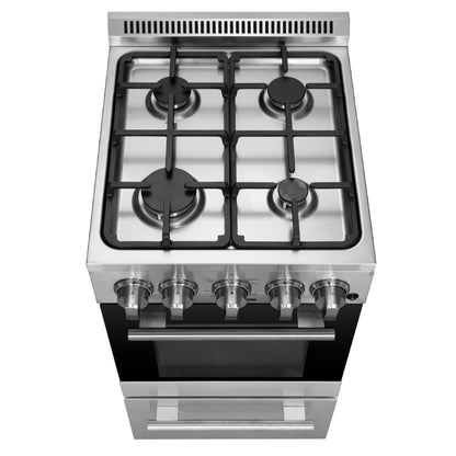 Cuisinière à gaz autoportante Forno Lamazze de 20 pouces, conception compacte, économe en énergie
