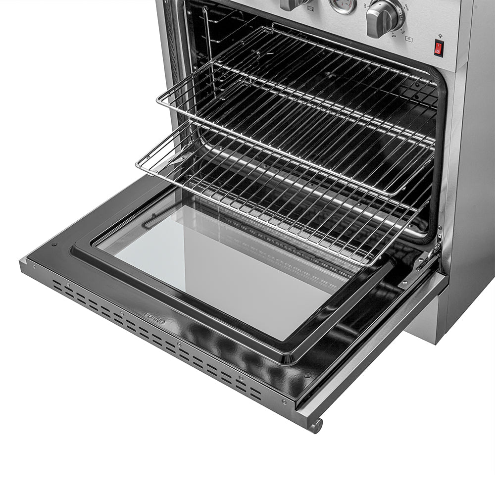 FORNO Giovanni 30-inch Gas Range Stainless Steel, 5 Burners 67,000 BTU, 4.32 cu.ft. Convection Oven - Forno Appliances