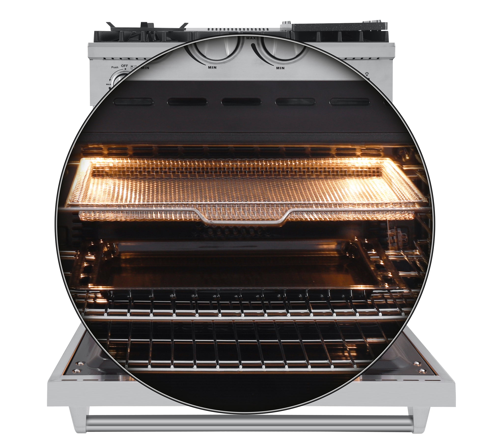 Forno Lazio 30-Inch Freestanding Gas Range, 4 Burners, Convection Oven, Energy Efficient - Forno Appliances