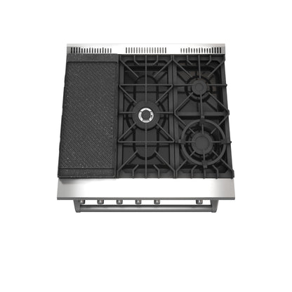 Forno Lazio 30-Inch Freestanding Gas Range, 4 Burners, Convection Oven, Energy Efficient - Forno Appliances