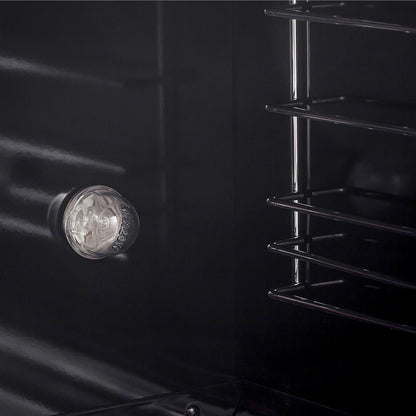 Marco 30-inch Gas Range Black & Antique Brass Design, 4 Burners 37,000 BTU, 4.32 cu.ft. Convection Oven - Forno Appliances