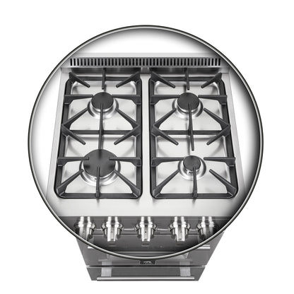 Forno Breno 24-Inch Freestanding Gas Range, Plug Included, Energy Efficient - Forno Appliances