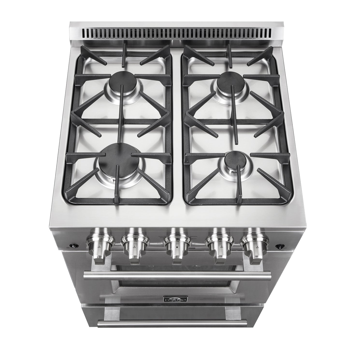 Forno Breno 24-Inch Freestanding Gas Range, Plug Included, Energy Efficient - Forno Appliances