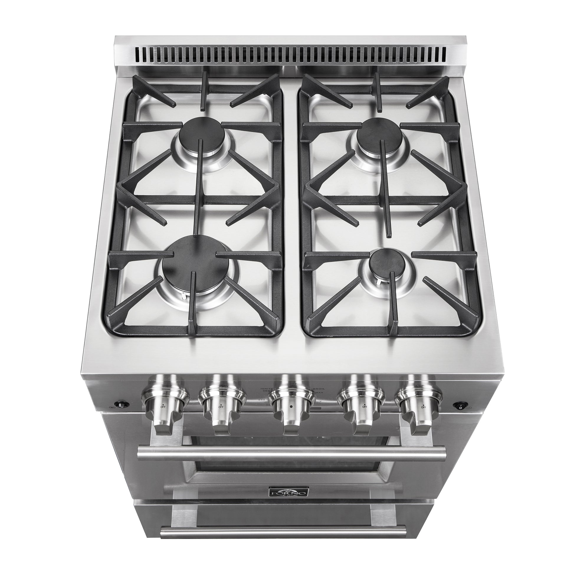 Forno Breno 24-Inch Freestanding Gas Range, Plug Included, Energy Efficient - Forno Appliances