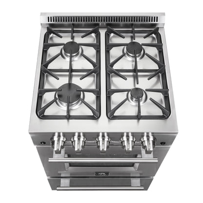 Forno Breno 24-Inch Freestanding Gas Range, Plug Included, Energy Efficient - Forno Appliances