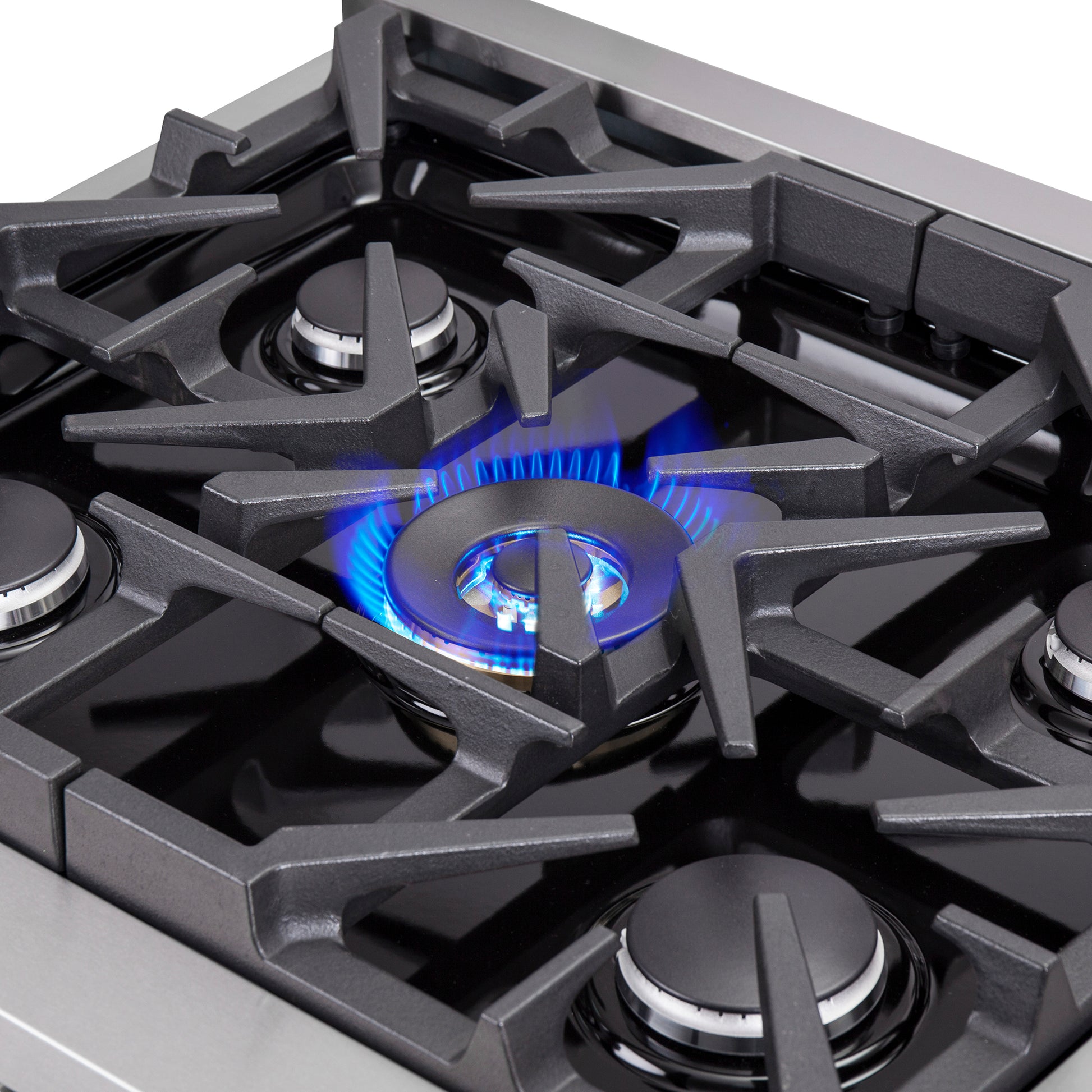 Forno Massimo cuisinière mixte à double alimentation, 30 pouces, pose libre, porte française, 4 brûleurs, four à convection réelle - Forno Appliances