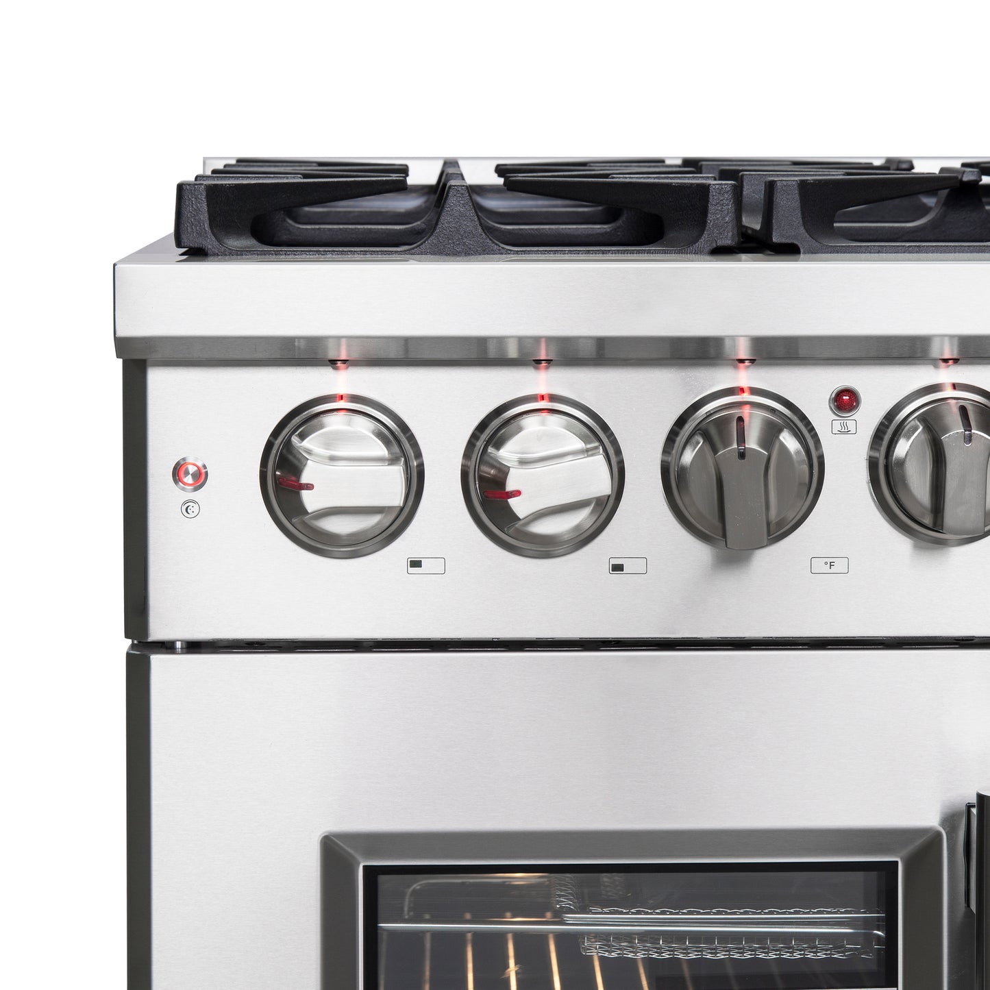 Cuisinière dual fuel Forno Massimo 36 pouces à poser, portes françaises, 6 brûleurs, four à convection véritable - Forno Appliances