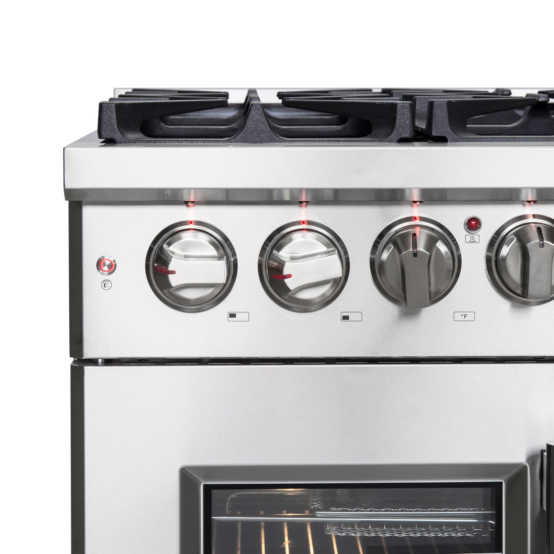Cuisinière dual fuel Forno Massimo 36 pouces à poser, portes françaises, 6 brûleurs, four à convection véritable - Forno Appliances