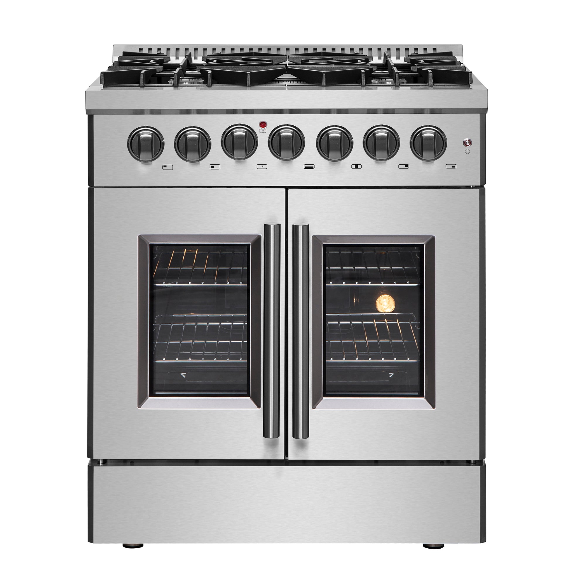alt
Cuisinière double combustible Forno Galiano 30 po à porte française, tout inox, 5 brûleurs scellés 68 000 BTU, four à convection réelle de 4,32 pi³ - Forno Appliances