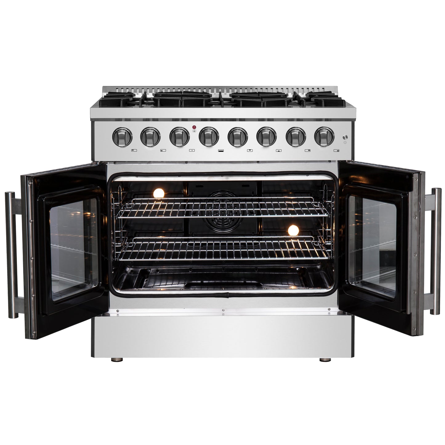 Forno Galiano 36" Freestanding French Door Dual Fuel Range - Forno Appliances