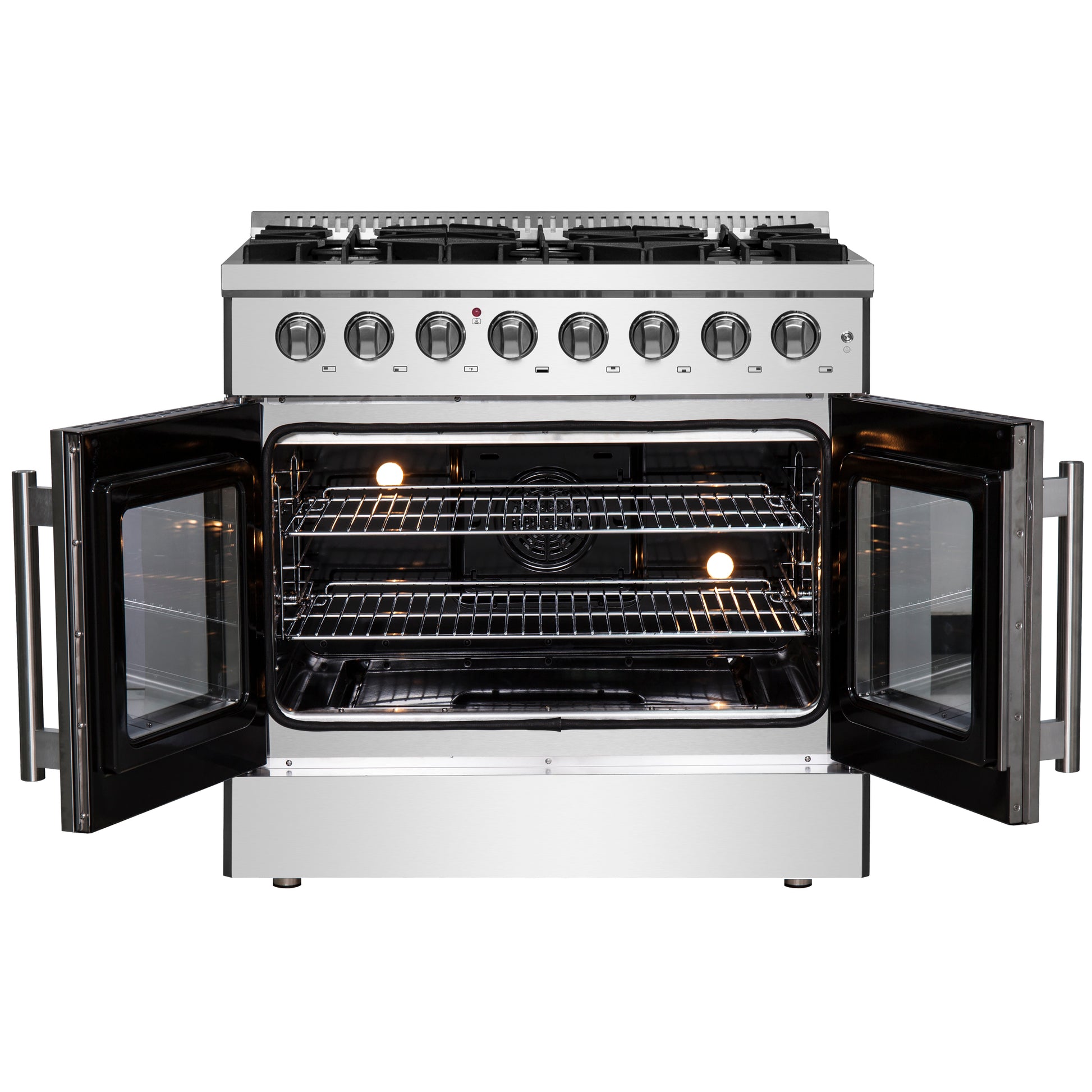 Forno Galiano 36" Freestanding French Door Dual Fuel Range - Forno Appliances