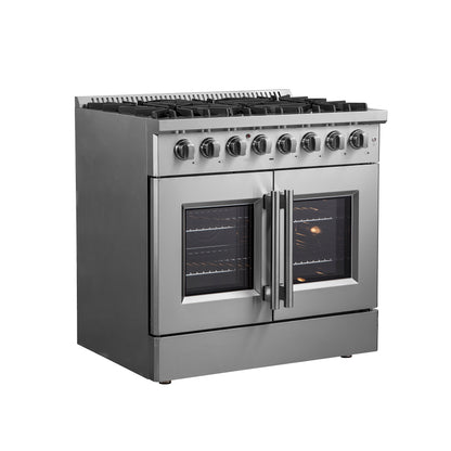 Forno Galiano 36" Freestanding French Door Dual Fuel Range - Forno Appliances