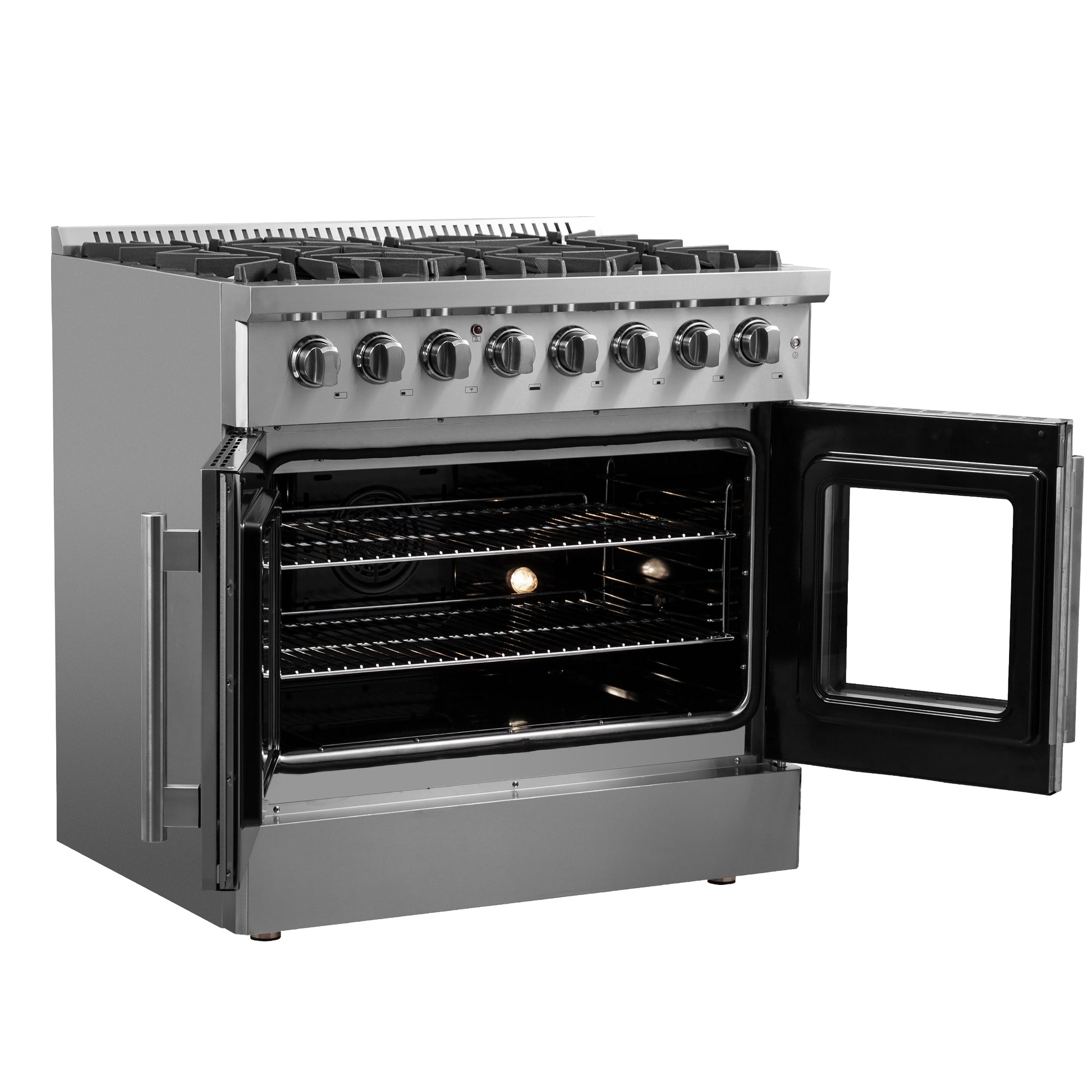 Forno Galiano 36" Freestanding French Door Dual Fuel Range - Forno Appliances
