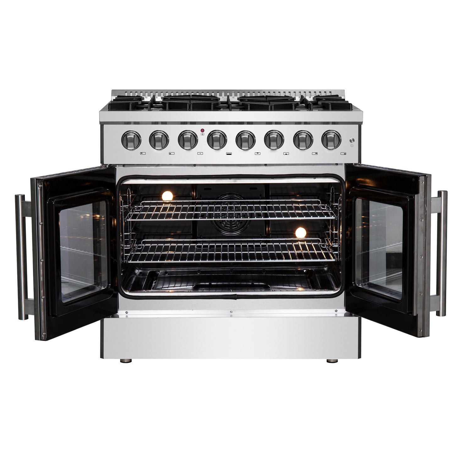 Forno Galiano 36" Freestanding French Door Dual Fuel Range - Forno Appliances