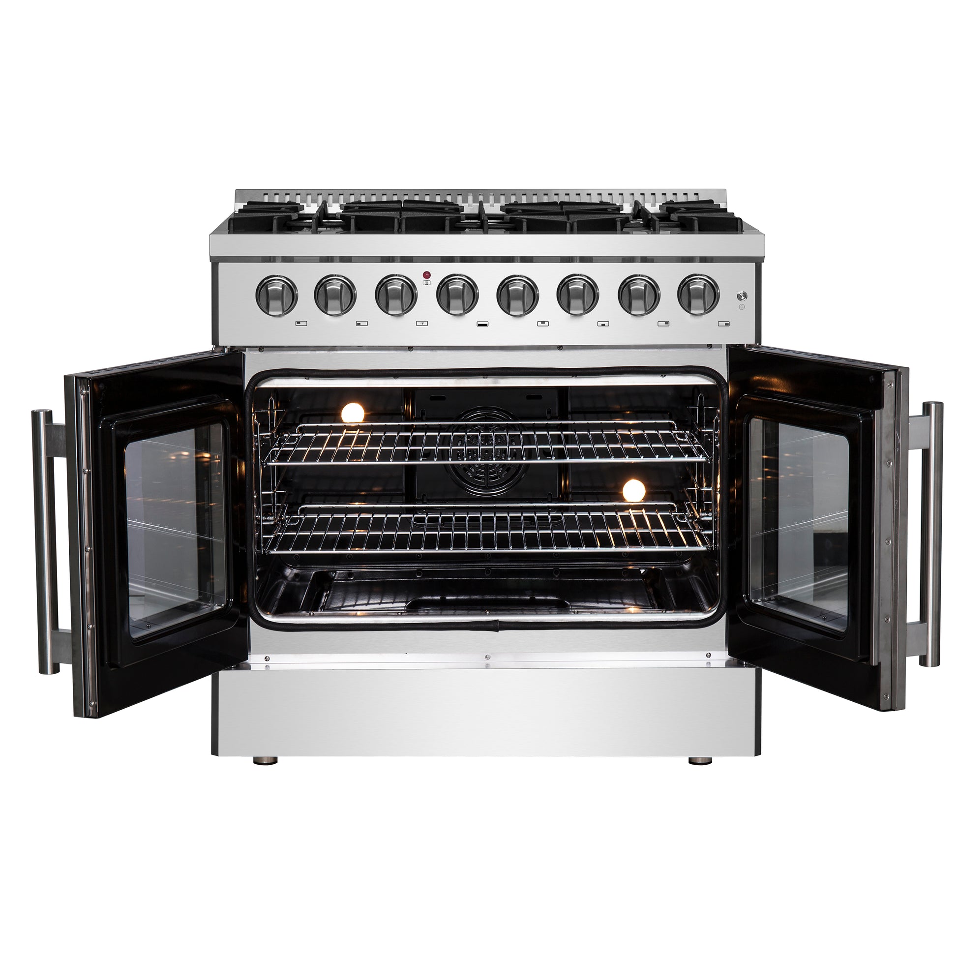 Forno Galiano 36" Freestanding French Door Dual Fuel Range - Forno Appliances