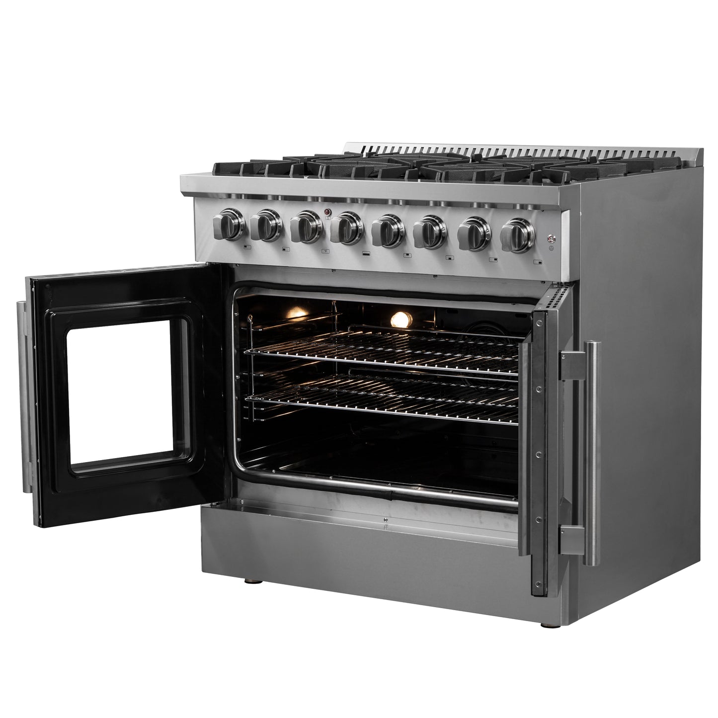 Forno Galiano 36" Freestanding French Door Dual Fuel Range - Forno Appliances