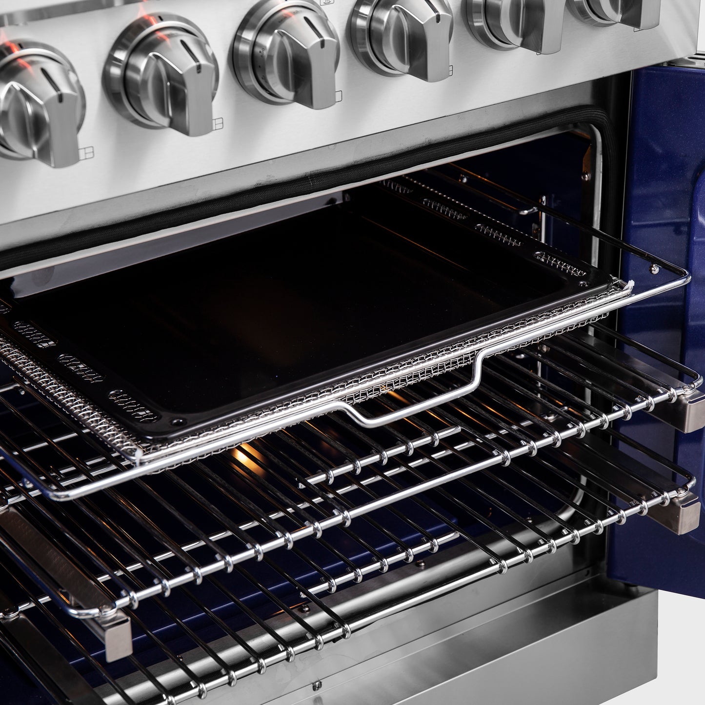Forno Massimo 30-Inch Freestanding French Door Gas Range, 4 Burners, Convection Oven, Energy Efficient - Forno Appliances