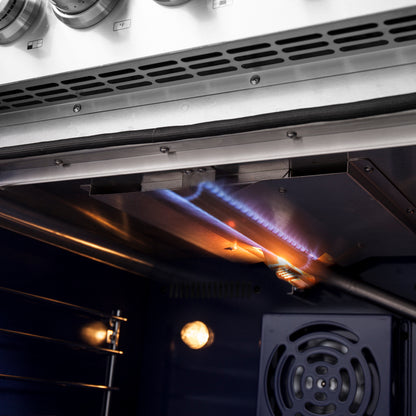 Forno Massimo 30-Inch Freestanding French Door Gas Range, 4 Burners, Convection Oven, Energy Efficient - Forno Appliances