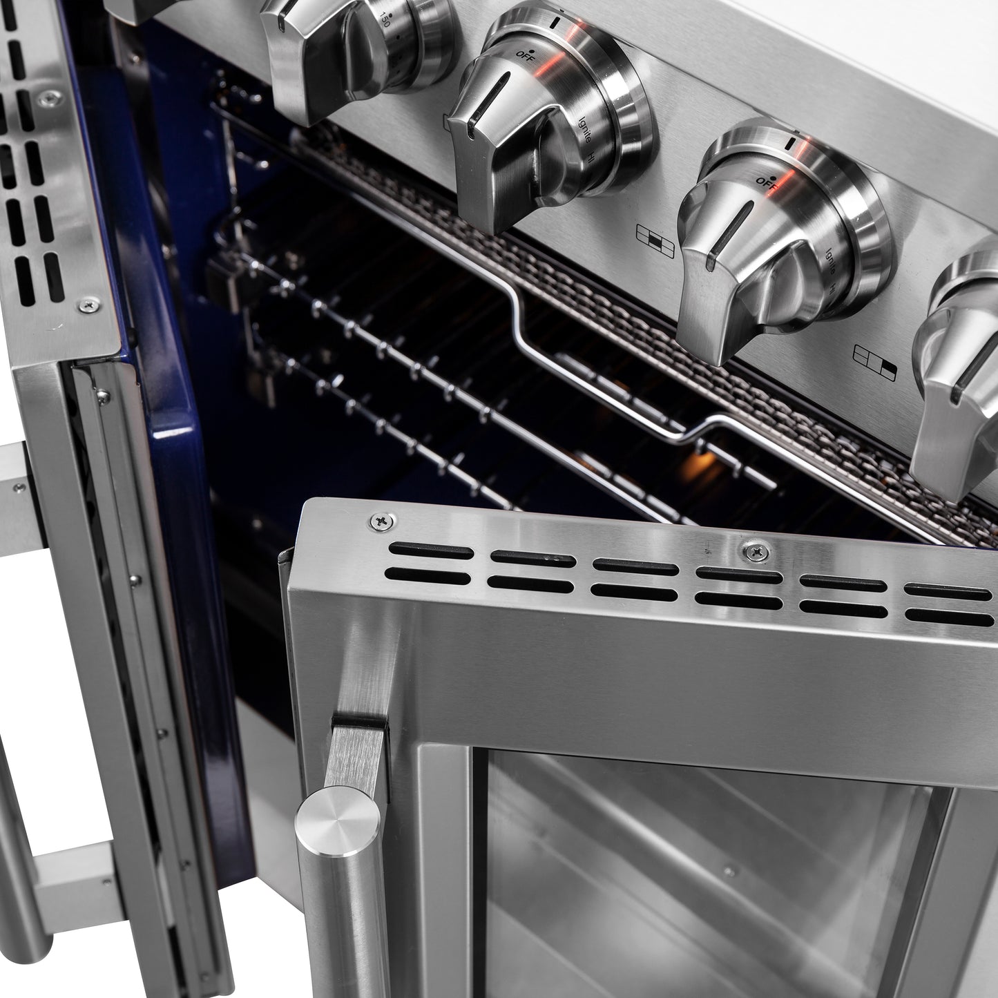 Forno Massimo 30-Inch Freestanding French Door Gas Range, 4 Burners, Convection Oven, Energy Efficient - Forno Appliances