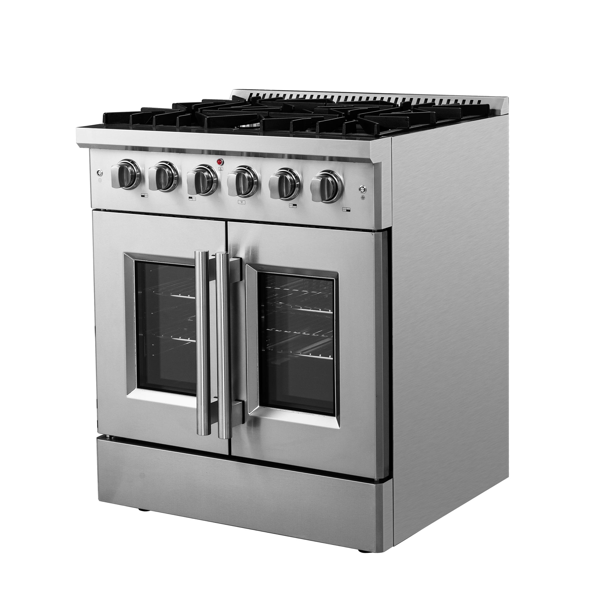 Forno Galiano 30-Inch Freestanding French Door Gas Range, 5 Burners, Convection Oven, Energy Efficient - Forno Appliances